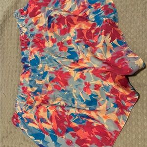 Old Navy Peach and Blue Floral Shorts